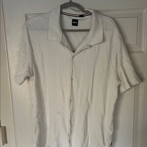 Boss Men's Casual White Button Down Shirt